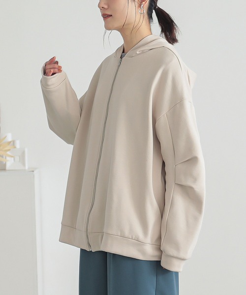 n'OrLABEL（ノアールレーベル）の「『裏シャギー袖ボリュームパーカー』（パーカー・レディース・ライトベージュ/チャコールグレー/ブラック/ネイビー・FREE）」の17枚目の写真