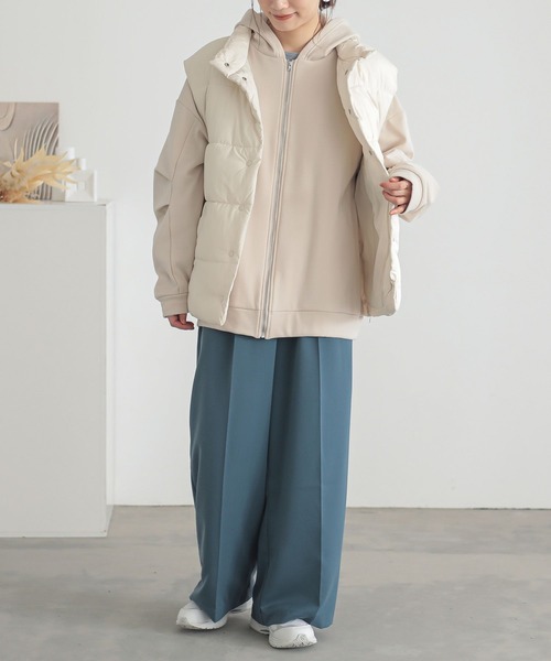 n'OrLABEL（ノアールレーベル）の「『裏シャギー袖ボリュームパーカー』（パーカー・レディース・ライトベージュ/チャコールグレー/ブラック/ネイビー・FREE）」の19枚目の写真