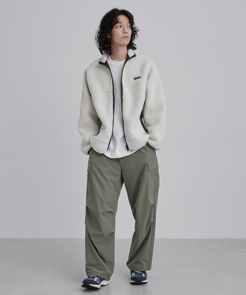 coen（コーエン）の「＜Parknik＞スタンドカラーボアブルゾン（ブルゾン・メンズ・オフホワイト/ネイビー・S/XL/L/M）」の18枚目の写真