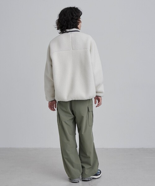 coen（コーエン）の「＜Parknik＞スタンドカラーボアブルゾン（ブルゾン・メンズ・オフホワイト/ネイビー・S/XL/L/M）」の22枚目の写真