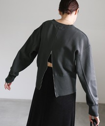 select MOCA | バックジップオープントップス(スウェット)