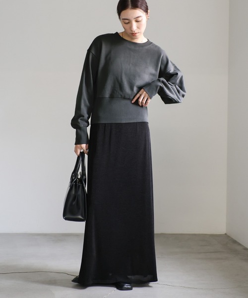 select MOCA(セレクトモカ)の「バックジップオープントップス(スウェット・レディース・スミクロ/オートミール/グレー・FREE)」の15枚目の写真