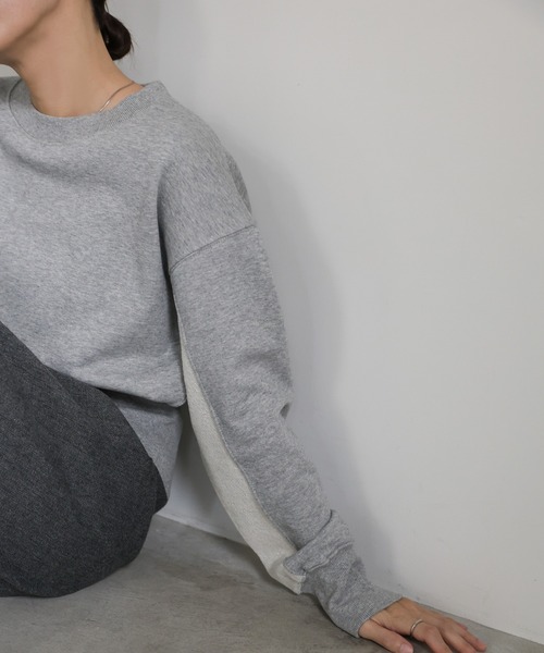 select MOCA(セレクトモカ)の「バックジップオープントップス(スウェット・レディース・スミクロ/オートミール/グレー・FREE)」の22枚目の写真