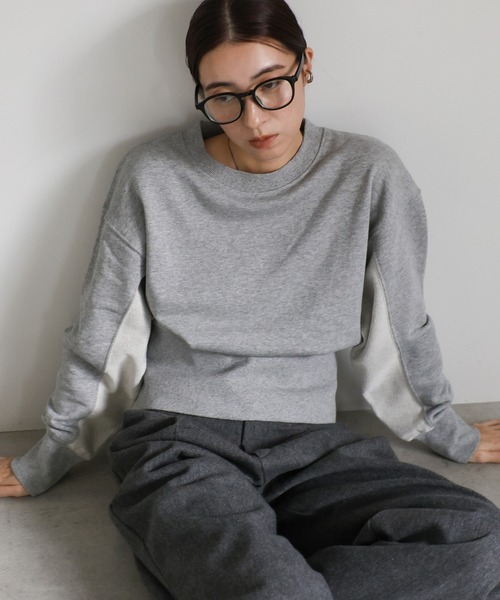 select MOCA(セレクトモカ)の「バックジップオープントップス(スウェット・レディース・スミクロ/オートミール/グレー・FREE)」の21枚目の写真