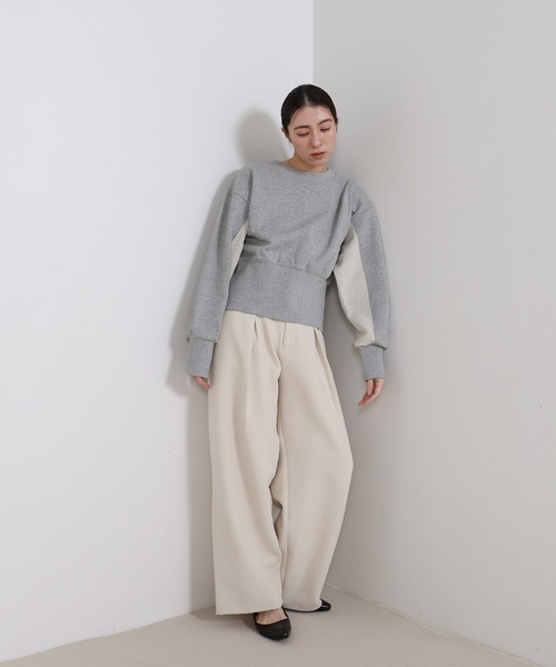 セール】バックジップオープントップス（スウェット）｜select MOCA