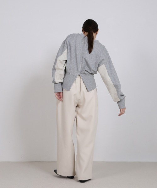 セール】バックジップオープントップス（スウェット）｜select MOCA