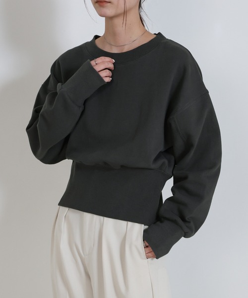 セール】バックジップオープントップス（スウェット）｜select MOCA
