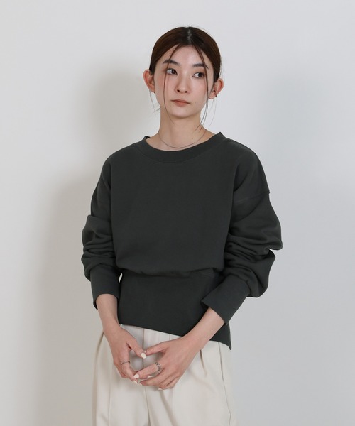 セール】バックジップオープントップス（スウェット）｜select MOCA