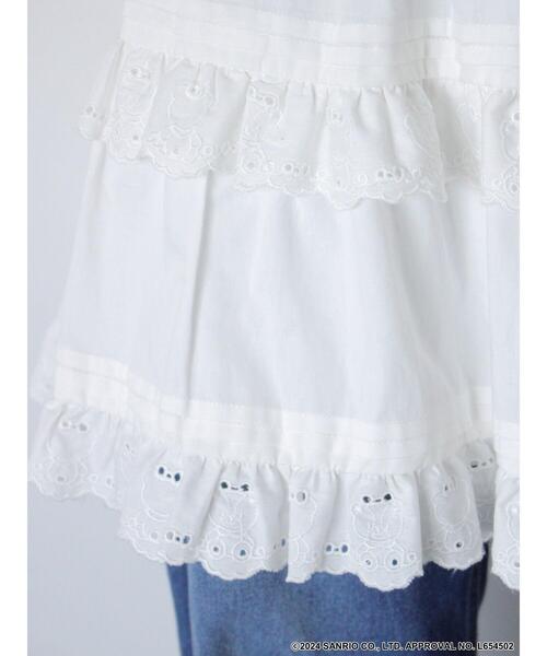 ehka sopo(エヘカソポ)の「【サンリオキャラクターズ】タイニーチャム/レースミニスカート(スカート・レディース・ブラック/オフホワイト・F)」の4枚目の写真