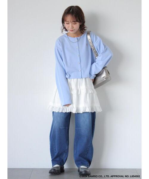 ehka sopo(エヘカソポ)の「【サンリオキャラクターズ】タイニーチャム/レースミニスカート(スカート・レディース・ブラック/オフホワイト・F)」の7枚目の写真