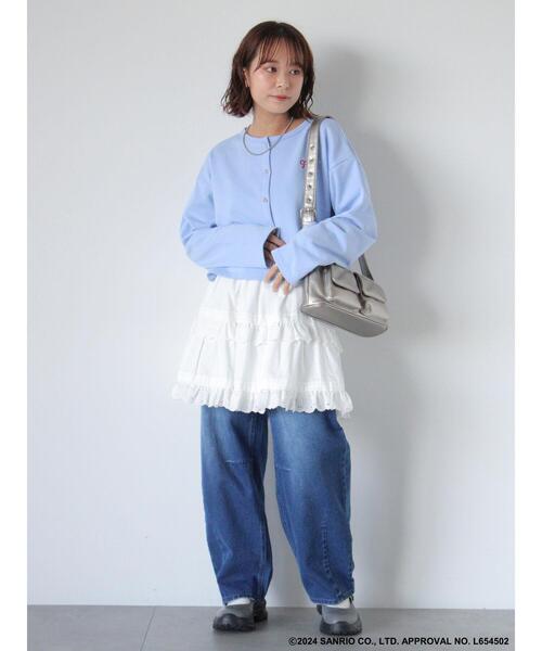 ehka sopo(エヘカソポ)の「【サンリオキャラクターズ】タイニーチャム/レースミニスカート(スカート・レディース・ブラック/オフホワイト・F)」の8枚目の写真