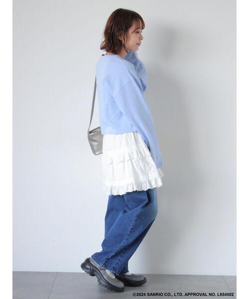 ehka sopo(エヘカソポ)の「【サンリオキャラクターズ】タイニーチャム/レースミニスカート(スカート・レディース・ブラック/オフホワイト・F)」の9枚目の写真