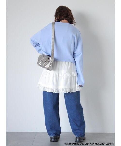 ehka sopo(エヘカソポ)の「【サンリオキャラクターズ】タイニーチャム/レースミニスカート(スカート・レディース・ブラック/オフホワイト・F)」の10枚目の写真