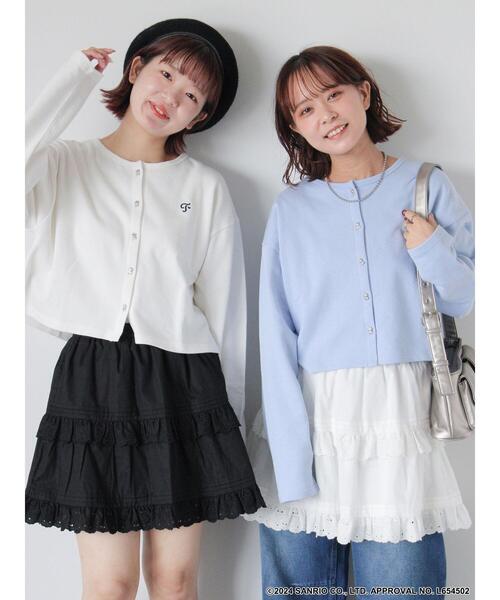 ehka sopo(エヘカソポ)の「【サンリオキャラクターズ】タイニーチャム/レースミニスカート(スカート・レディース・ブラック/オフホワイト・F)」の20枚目の写真