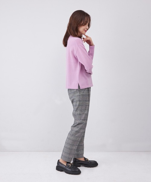 【パープル】長袖 モックネック プルオーバー (WOMENS) ミラノリブモックネックニットプルオーバー｜BIGI online store - ビギ