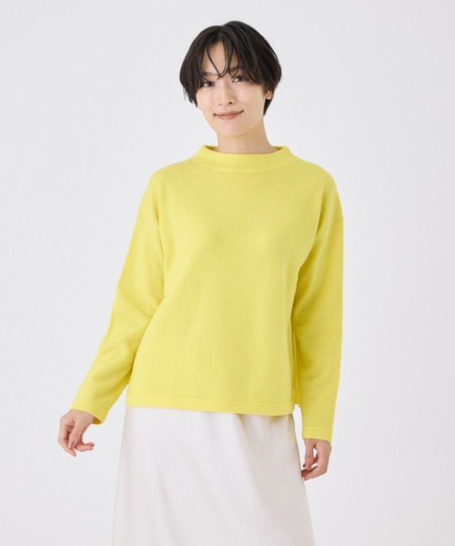 INED（イネド）の「【洗えるウール100％ニット】モックネックプル