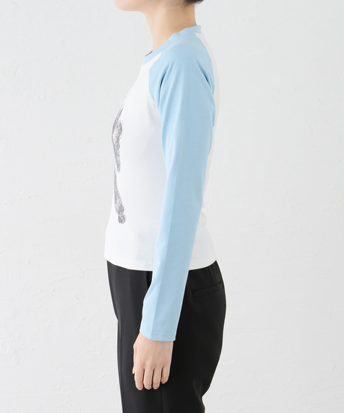 EDIT. FOR LULU(エディットフォールル)の「【YUHAN WANG/ユハン ワン】cat raglan long sleeve top(Tシャツ/カットソー・レディース・ホワイト・SMALL)」の5枚目の写真