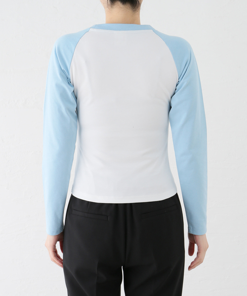 EDIT. FOR LULU(エディットフォールル)の「【YUHAN WANG/ユハン ワン】cat raglan long sleeve top(Tシャツ/カットソー・レディース・ホワイト・SMALL)」の6枚目の写真