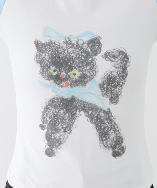 EDIT. FOR LULU(エディットフォールル)の「【YUHAN WANG/ユハン ワン】cat raglan long sleeve top(Tシャツ/カットソー・レディース・ホワイト・SMALL)」の11枚目の写真
