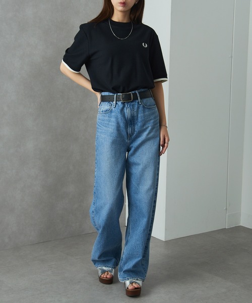 FRED PERRY(フレッドペリー)の「【FRED PERRY】TIPPED CUFF PIQUE SHIRT フレッドペリー ワンポイントロゴ刺繍 鹿の子Tシャツ M4654(Tシャツ/カットソー・レディース・アイボリー/ブラック/ライトイエロー・L/M/S)」の8枚目の写真