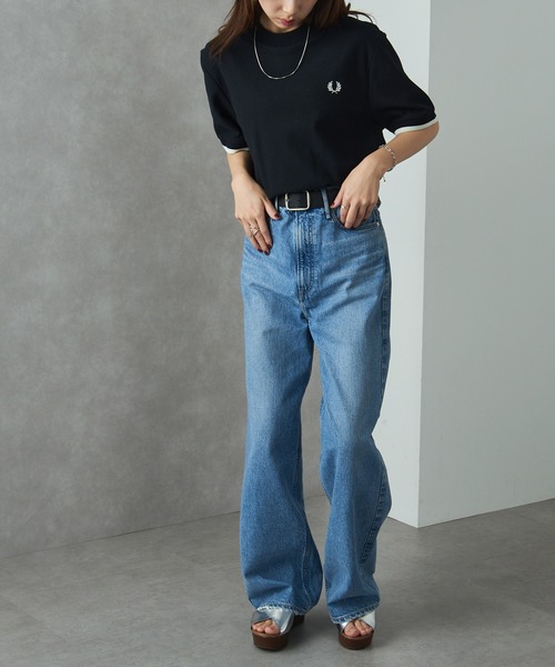 FRED PERRY(フレッドペリー)の「【FRED PERRY】TIPPED CUFF PIQUE SHIRT フレッドペリー ワンポイントロゴ刺繍 鹿の子Tシャツ M4654(Tシャツ/カットソー・レディース・アイボリー/ブラック/ライトイエロー・L/M/S)」の9枚目の写真