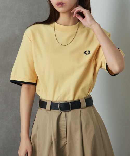 FRED PERRY(フレッドペリー)の「【FRED PERRY】TIPPED CUFF PIQUE SHIRT フレッドペリー ワンポイントロゴ刺繍 鹿の子Tシャツ M4654(Tシャツ/カットソー・レディース・アイボリー/ブラック/ライトイエロー・L/M/S)」の19枚目の写真