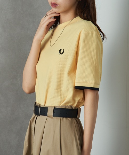 FRED PERRY(フレッドペリー)の「【FRED PERRY】TIPPED CUFF PIQUE SHIRT フレッドペリー ワンポイントロゴ刺繍 鹿の子Tシャツ M4654(Tシャツ/カットソー・レディース・アイボリー/ブラック/ライトイエロー・L/M/S)」の21枚目の写真