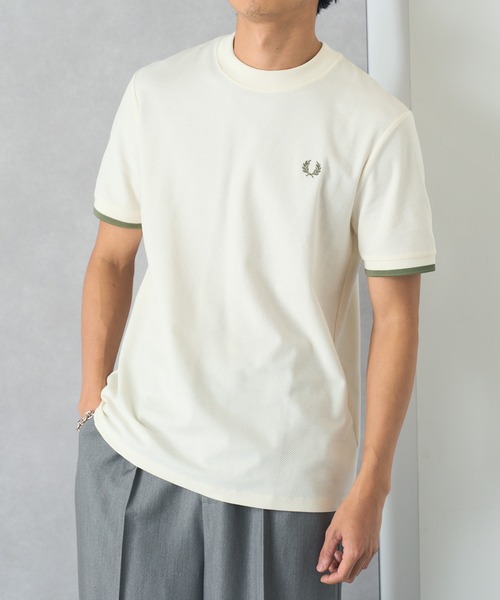 FRED PERRY(フレッドペリー)の「【FRED PERRY】TIPPED CUFF PIQUE SHIRT フレッドペリー ワンポイントロゴ刺繍 鹿の子Tシャツ M4654(Tシャツ/カットソー・レディース・アイボリー/ブラック/ライトイエロー・L/M/S)」の11枚目の写真