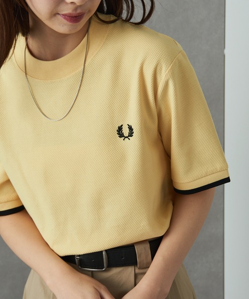 FRED PERRY(フレッドペリー)の「【FRED PERRY】TIPPED CUFF PIQUE SHIRT フレッドペリー ワンポイントロゴ刺繍 鹿の子Tシャツ M4654(Tシャツ/カットソー・レディース・アイボリー/ブラック/ライトイエロー・L/M/S)」の22枚目の写真