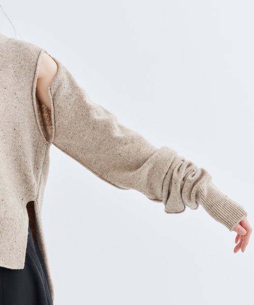 INSCRIRE(アンスクリア)の「【INSCRIRE/アンスクリア】2 Way Sweater/2wayセーター/マルチウェイニットセーター(ニット/セーター・レディース・ネイビー/ベージュ・FREE)」の20枚目の写真