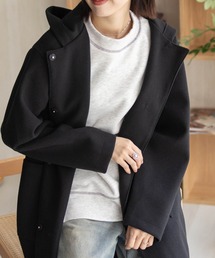 【nAvy】フードロングコート アウター