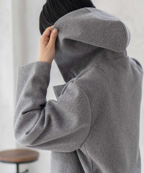 NAVY(ネイビー)の「【nAvy】フードロングコート アウター(その他アウター・レディース・ブラック/モカ/グレー・M/L)」の14枚目の写真