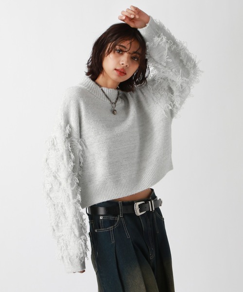 PAGEBOY（ページボーイ）の「ラメハイネックプルオーバー（ニット/セーター・レディース・オフホワイト/ブラック/ブルー・FREE）」の15枚目の写真