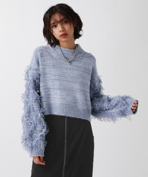 PAGEBOY（ページボーイ）の「ラメハイネックプルオーバー（ニット/セーター・レディース・オフホワイト/ブラック/ブルー・FREE）」の18枚目の写真