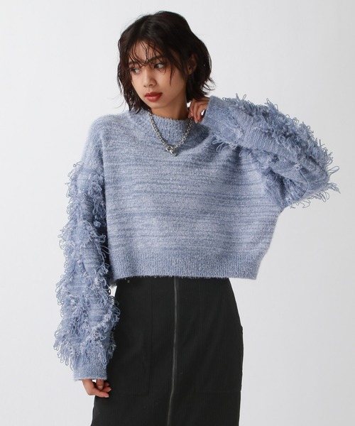 PAGEBOY（ページボーイ）の「ラメハイネックプルオーバー（ニット/セーター・レディース・オフホワイト/ブラック/ブルー・FREE）」の19枚目の写真