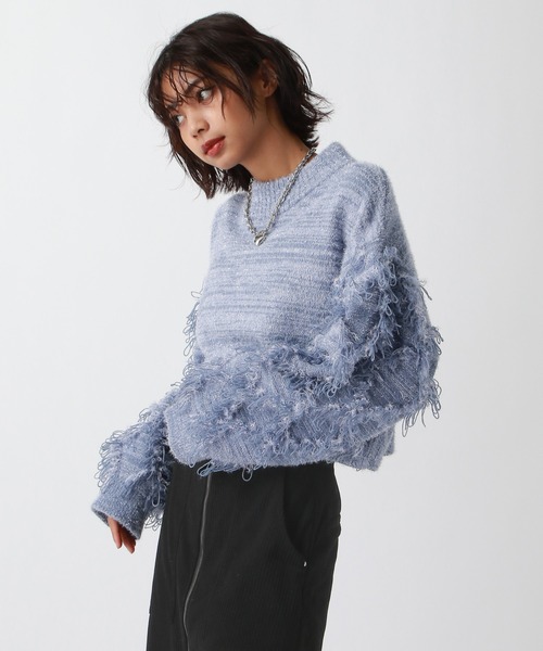 PAGEBOY（ページボーイ）の「ラメハイネックプルオーバー（ニット/セーター・レディース・オフホワイト/ブラック/ブルー・FREE）」の20枚目の写真