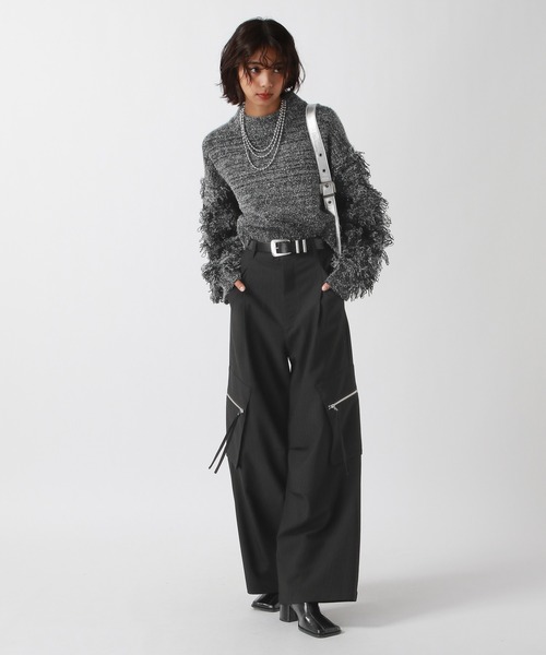 PAGEBOY（ページボーイ）の「ラメハイネックプルオーバー（ニット/セーター・レディース・オフホワイト/ブラック/ブルー・FREE）」の5枚目の写真