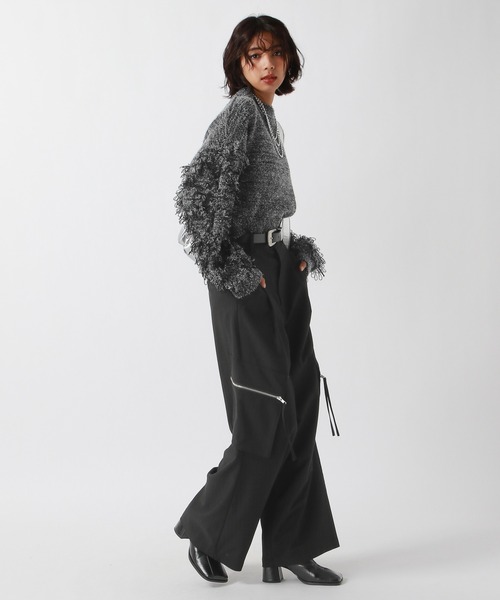 PAGEBOY（ページボーイ）の「ラメハイネックプルオーバー（ニット/セーター・レディース・オフホワイト/ブラック/ブルー・FREE）」の6枚目の写真