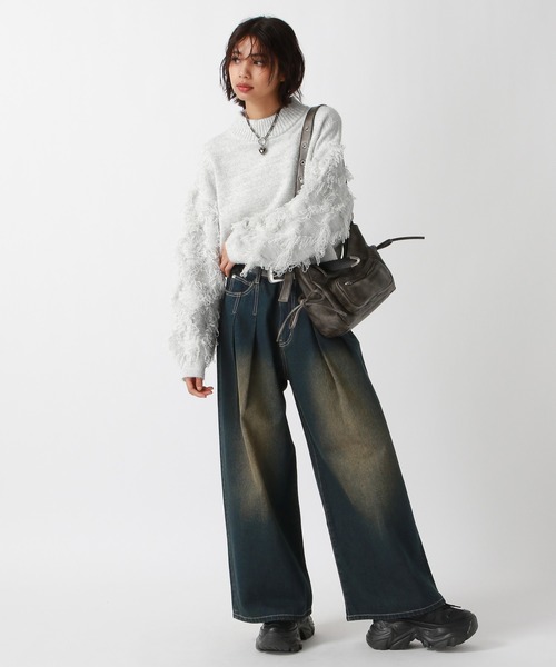 PAGEBOY（ページボーイ）の「ラメハイネックプルオーバー（ニット/セーター・レディース・オフホワイト/ブラック/ブルー・FREE）」の10枚目の写真