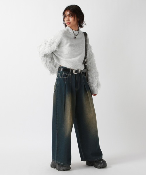 PAGEBOY（ページボーイ）の「ラメハイネックプルオーバー（ニット/セーター・レディース・オフホワイト/ブラック/ブルー・FREE）」の11枚目の写真