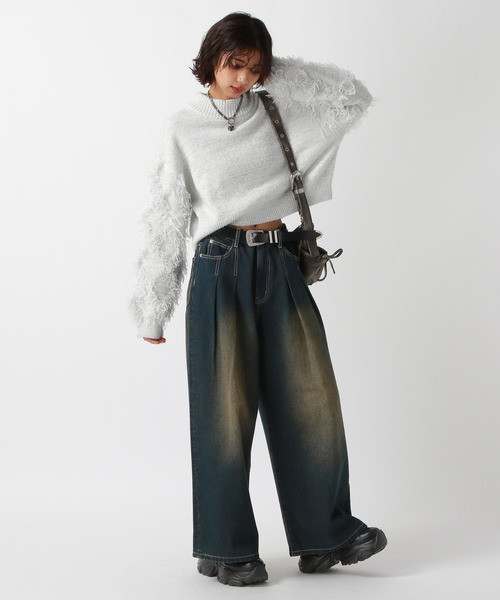 PAGEBOY（ページボーイ）の「ラメハイネックプルオーバー（ニット/セーター・レディース・オフホワイト/ブラック/ブルー・FREE）」の12枚目の写真