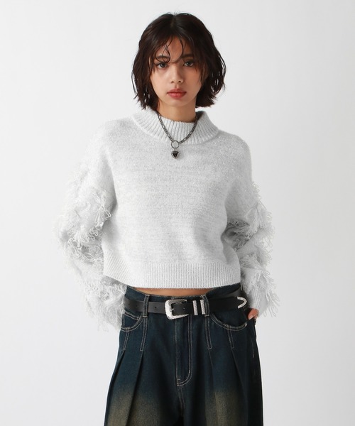 PAGEBOY（ページボーイ）の「ラメハイネックプルオーバー（ニット/セーター・レディース・オフホワイト/ブラック/ブルー・FREE）」の13枚目の写真