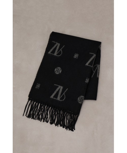 AZUL by moussy(アズールバイマウジー)の「モノグラム柄ストール(ストール/ショール・レディース・アイボリー/ブラック・FREE)」の12枚目の写真