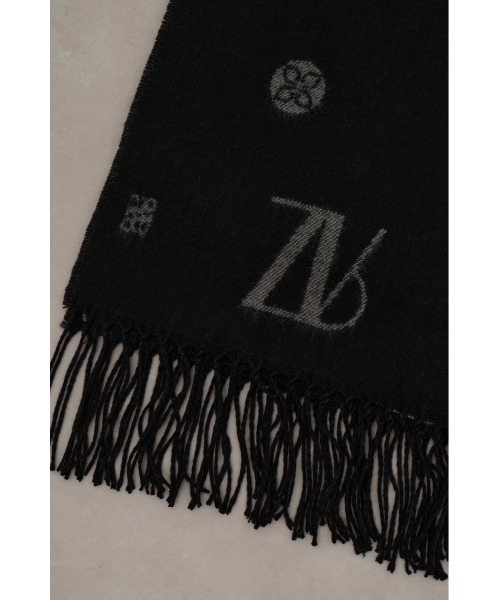 AZUL by moussy(アズールバイマウジー)の「モノグラム柄ストール(ストール/ショール・レディース・アイボリー/ブラック・FREE)」の10枚目の写真