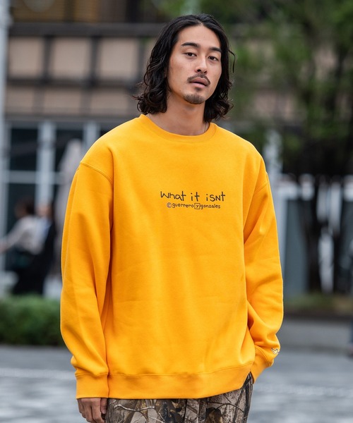 【セール】『(What it isNt) ART BY MARK GONZALES/アートバイマークゴンザレス』リラックスフィット長袖トレーナー（スウェット）｜Mark Gonzales（マーク・ゴンザレス） 5,445円