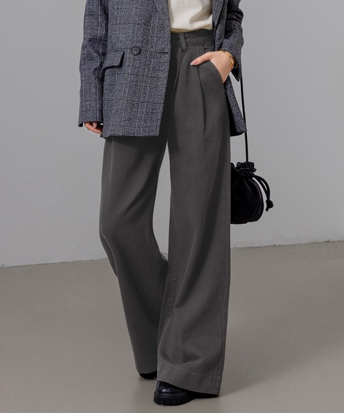 玲ページ 1chaku. スラックス パンツ ストライプワイドスラックス