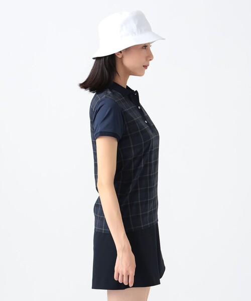 セール】〈WOMEN〉PURPLE LABEL / チェック 切り替え ポロシャツ