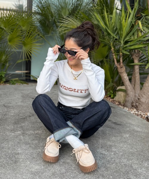 INTERFACTORY SUNOUTFIT 【moeka】 ワッフルロンT☆新品未使用