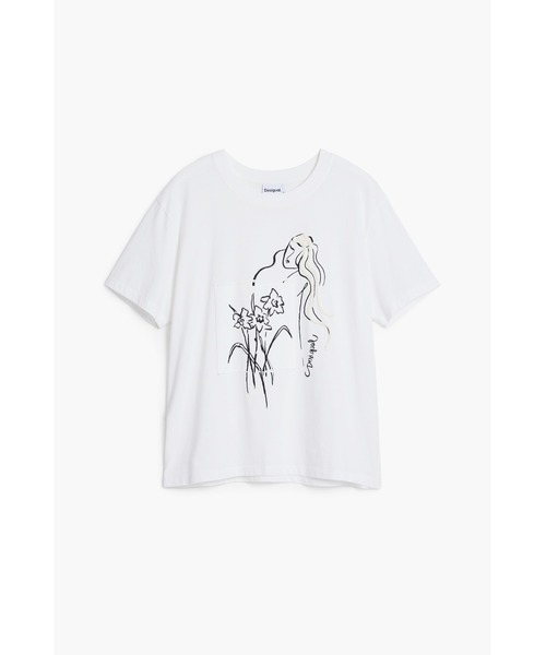 Desigual（デシグアル）の「アーティーラインアート フェミニンTシャツ（Tシャツ/カットソー・レディース・ホワイト・XL/L/M/S/XS）」の5枚目の写真