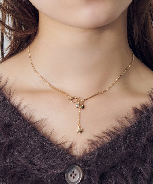 GOLDY(ゴールディ)の「マイクロ アスタリスク ネックレス(ネックレス・レディース・シルバー/ゴールド/シルバー×ゴールド・FREE)」の3枚目の写真